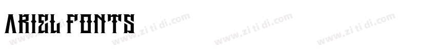 Ariel fonts字体转换